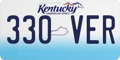 KY license plate 330VER