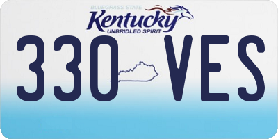 KY license plate 330VES