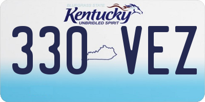 KY license plate 330VEZ
