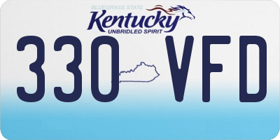 KY license plate 330VFD