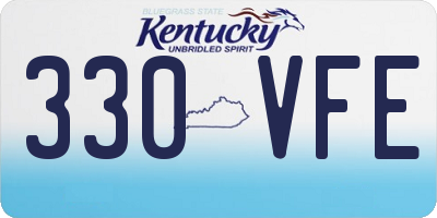 KY license plate 330VFE