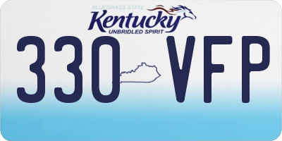 KY license plate 330VFP