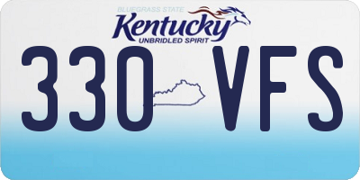 KY license plate 330VFS