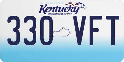 KY license plate 330VFT