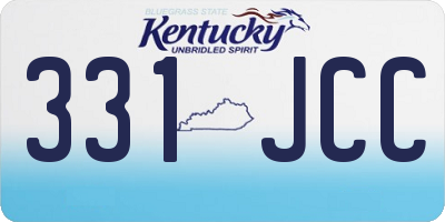 KY license plate 331JCC