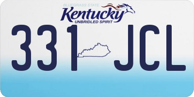 KY license plate 331JCL