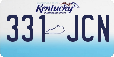 KY license plate 331JCN