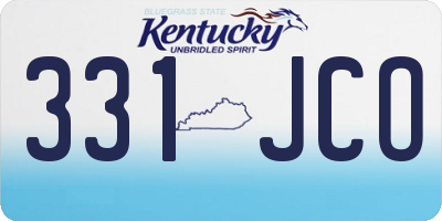 KY license plate 331JCO