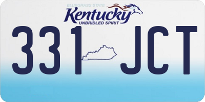 KY license plate 331JCT