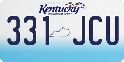 KY license plate 331JCU