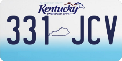KY license plate 331JCV