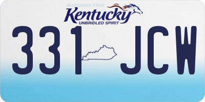 KY license plate 331JCW
