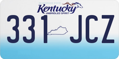 KY license plate 331JCZ