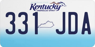 KY license plate 331JDA