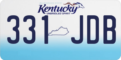 KY license plate 331JDB