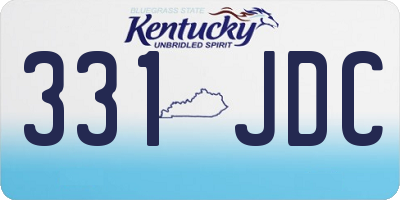 KY license plate 331JDC