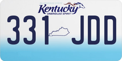 KY license plate 331JDD