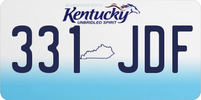 KY license plate 331JDF