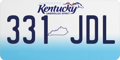 KY license plate 331JDL