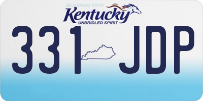KY license plate 331JDP