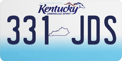 KY license plate 331JDS