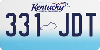 KY license plate 331JDT