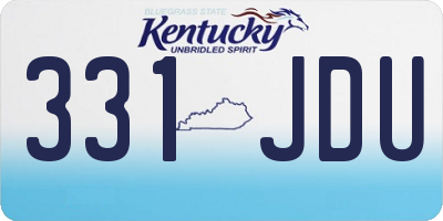 KY license plate 331JDU