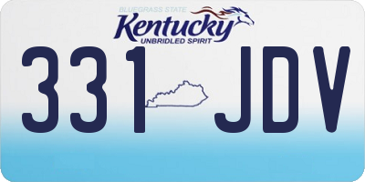 KY license plate 331JDV