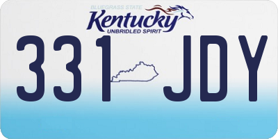 KY license plate 331JDY
