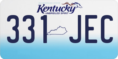 KY license plate 331JEC