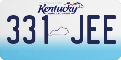 KY license plate 331JEE