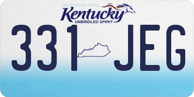 KY license plate 331JEG