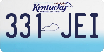 KY license plate 331JEI