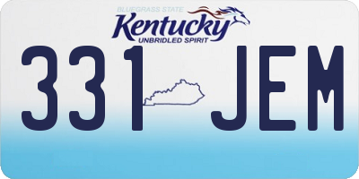 KY license plate 331JEM