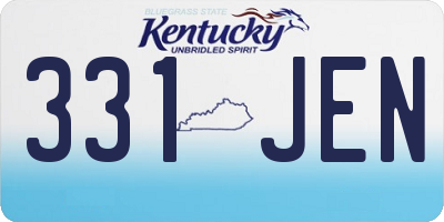 KY license plate 331JEN