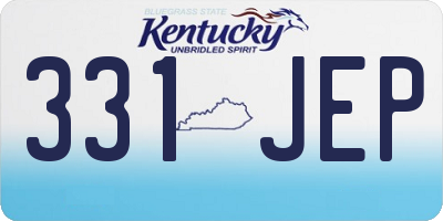 KY license plate 331JEP