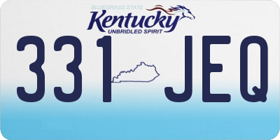 KY license plate 331JEQ