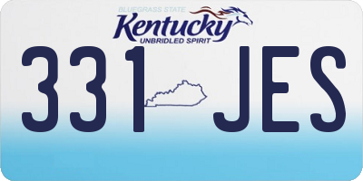 KY license plate 331JES