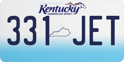 KY license plate 331JET