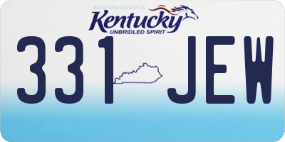 KY license plate 331JEW