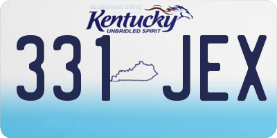 KY license plate 331JEX