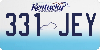 KY license plate 331JEY