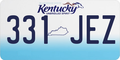 KY license plate 331JEZ