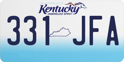 KY license plate 331JFA