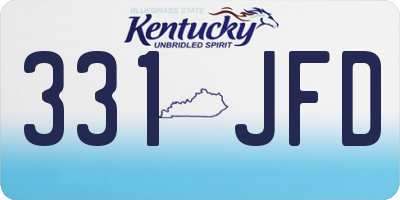 KY license plate 331JFD