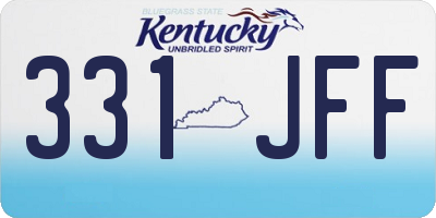 KY license plate 331JFF