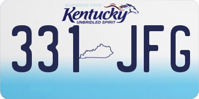KY license plate 331JFG