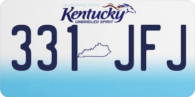 KY license plate 331JFJ