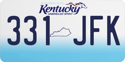 KY license plate 331JFK