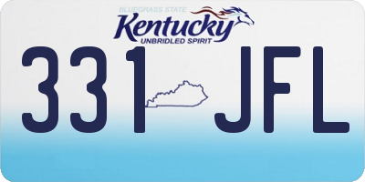 KY license plate 331JFL